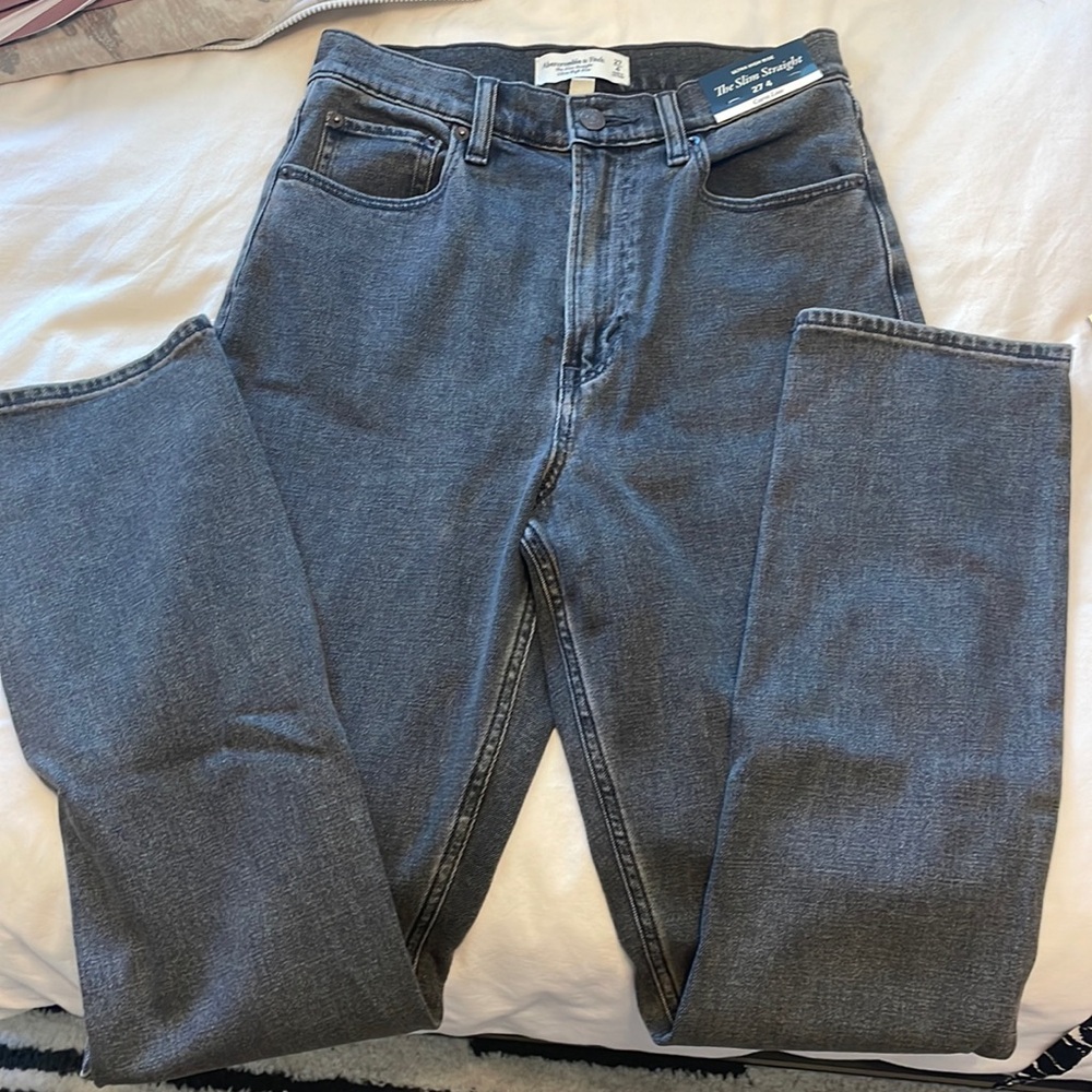 Abercrombie & Fitch High Rise Women Jeans - Dark Blue